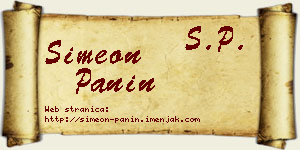 Simeon Panin vizit kartica